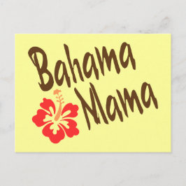 Bahama Mamma med hibiscus Vykort