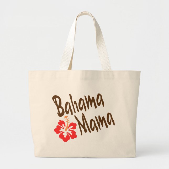 Bahama mammadesign med den Hibisucus blomman Jumbo Tygkasse (Framsidan)