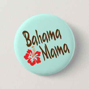 Bahama mammadesign med den Hibisucus blomman Knapp