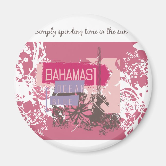 Bahama Sol T-shirts och presenter Magnet (Framsidan)