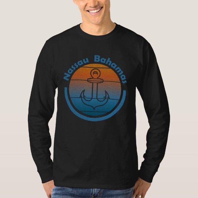 Bahama Vibes  Bahamian Island Anchor Sailing Nassa T Shirt (Framsida)