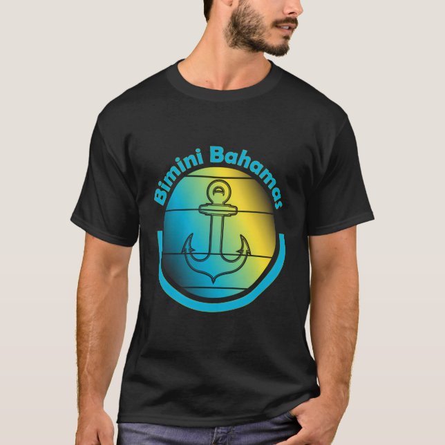 Bahama Vibes - Sailing Yacht Anchor Island Bimi T Shirt (Framsida)