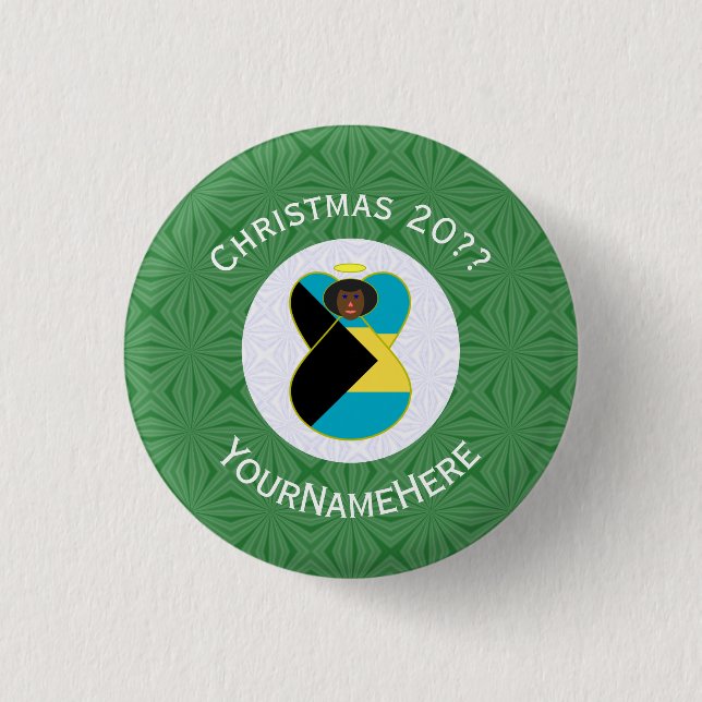 Bahaman Flagga Black Angel-Personligen Jul Knapp (Framsida)