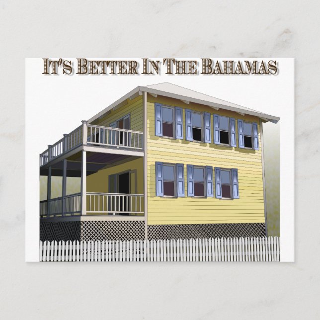 Bahamansk arkitektur vykort (Framsida)