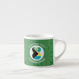 Bahamansk flagg Blond Ängel Jul Personlig Espressomugg