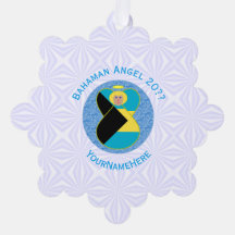 Bahamansk flagg Blond ängel Personlig text