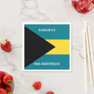Bahamansk flagg födelsedagsfest pappersservett