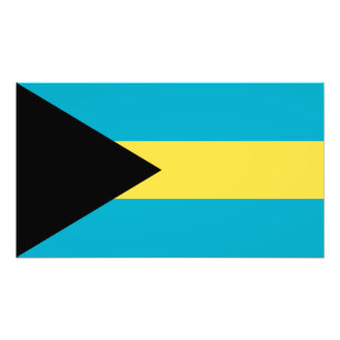 Bahamansk flagga fototryck