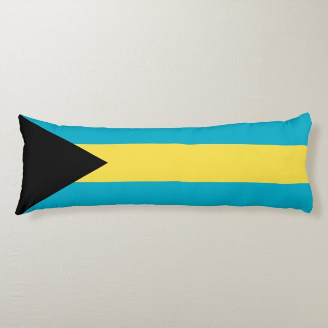 Bahamansk flagga kroppskudde (Framsidan)