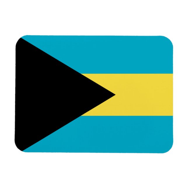 Bahamansk flagga magnet (Horisontell)