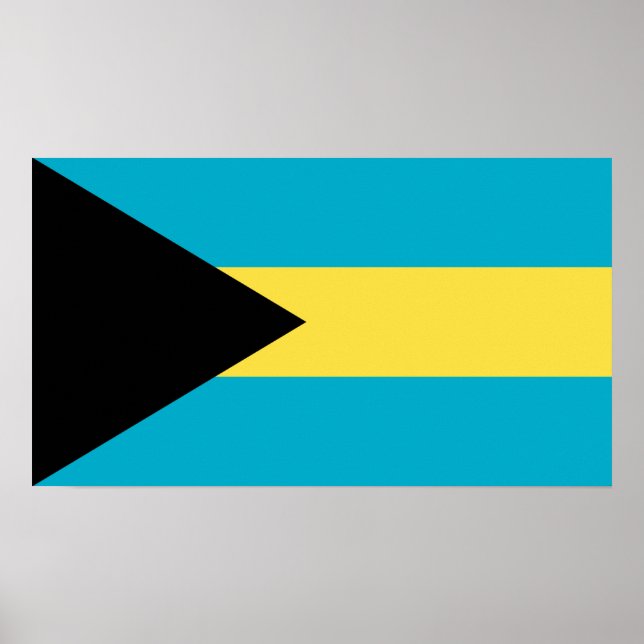 Bahamansk flagga poster (Framsidan)