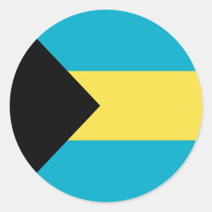 Bahamansk flagga runt klistermärke