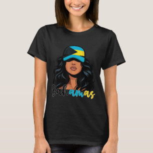 Bahamansk flicka Bahamas flagga Stolt bahamansk kv T Shirt