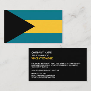 Bahamanska Flagga, Flagga Bahamas Visitkort