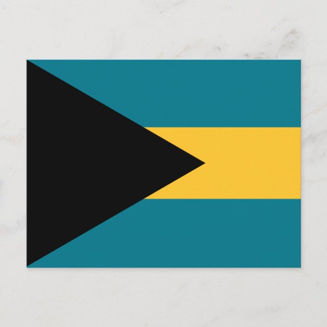 Bahamanska Flagga, Flagga Bahamas Vykort (Framsida)