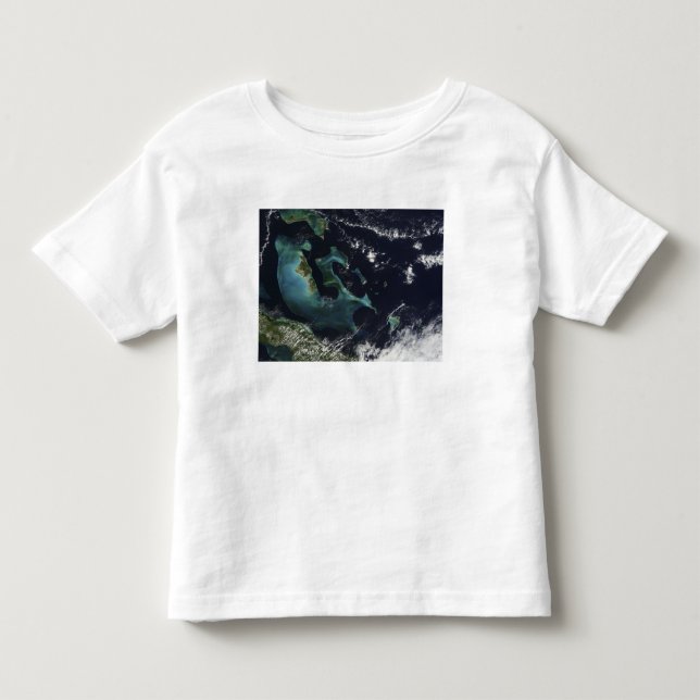 Bahamaöarnas satellitvy t-shirt (Framsida)