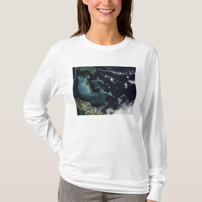 Bahamaöarnas satellitvy t shirt (Framsida)