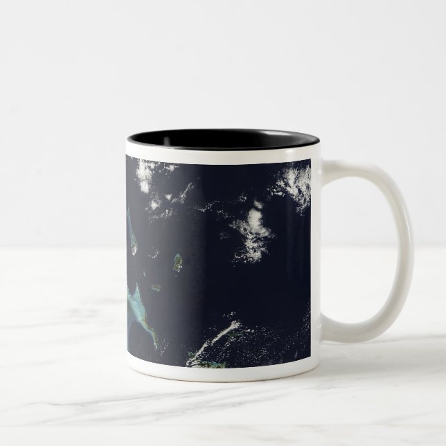 Bahamaöarnas satellitvy Två-Tonad mugg (Höger)