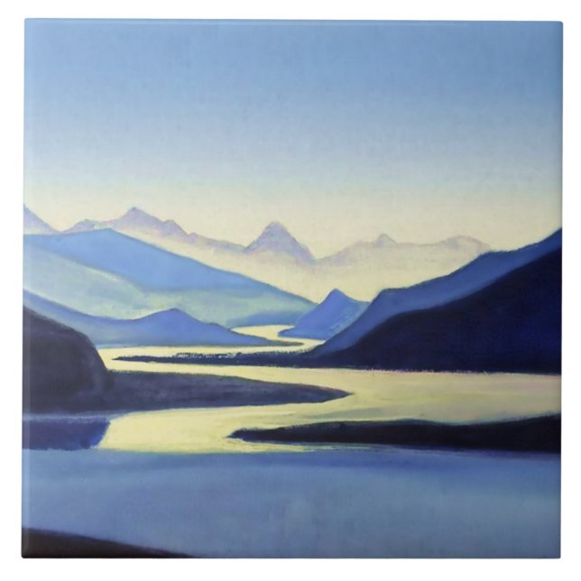 “Bahamaputra” av Nicholas Roerich Kakelplatta (Framsidan)