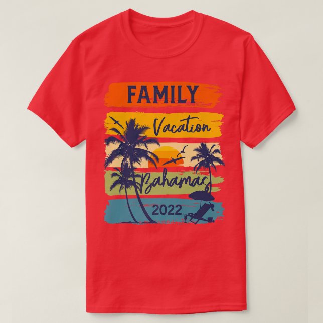 Bahamas 2022 CaribeFamily Vacation Matching Group  T Shirt (Design framsida)