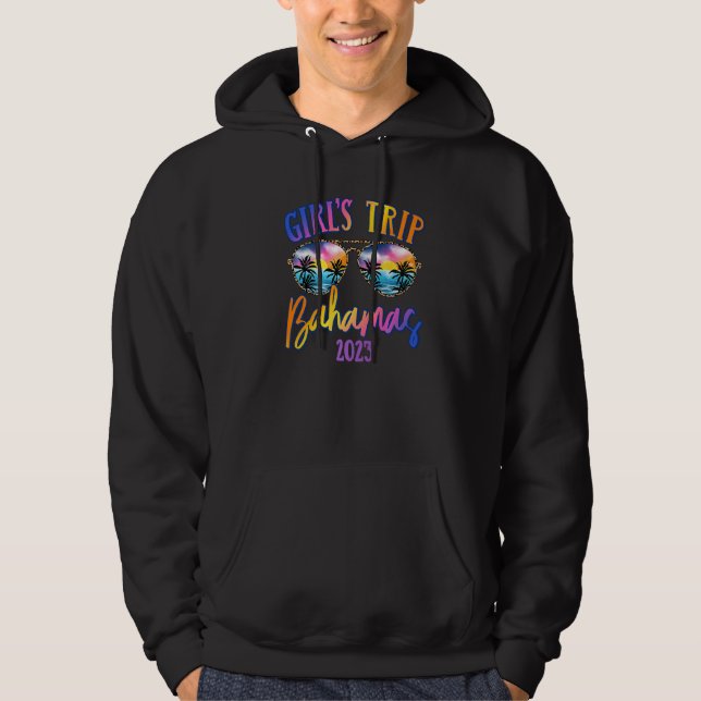 Bahamas 2023 Girls Trip Sunglasses Summer Girlfrie Hoodie (Framsida)