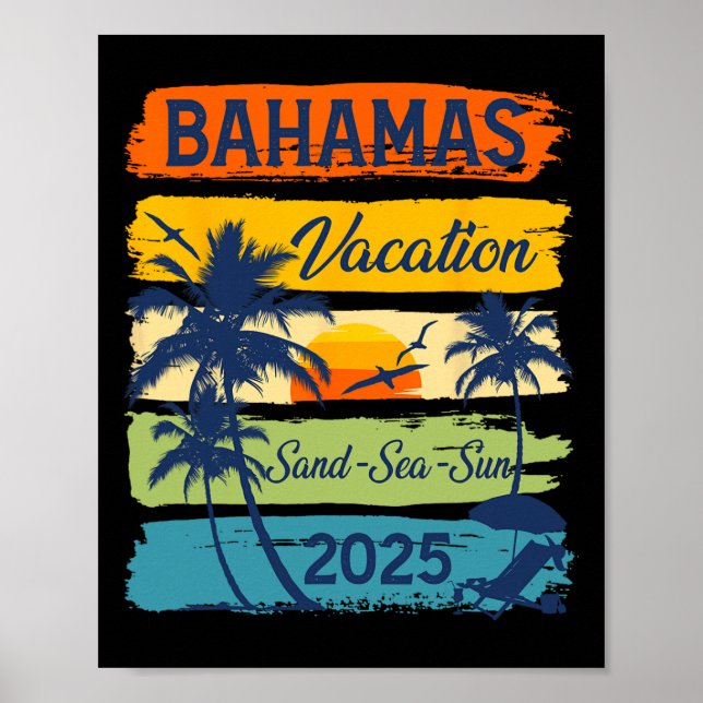 Bahamas 2025 Semesterpresent Souvenir Semester Fam Poster (Framsidan)
