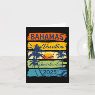 Bahamas 2025 Vacation Souvenir Helgdag Family Grou Kort