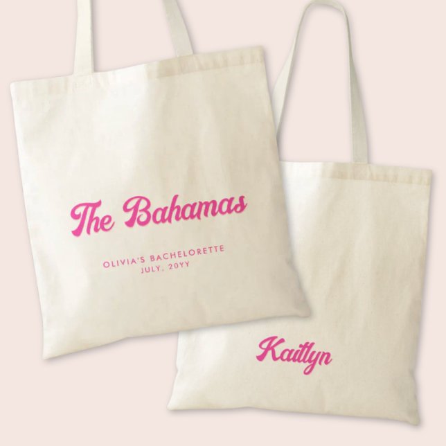Bahamas Bachelorette Party Personlig Tote Tygkasse (The Bahamas Bachelorette Party Tote Bag)