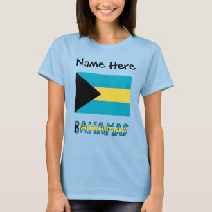 Bahamas Bahaman flagg Anpassad T Shirt