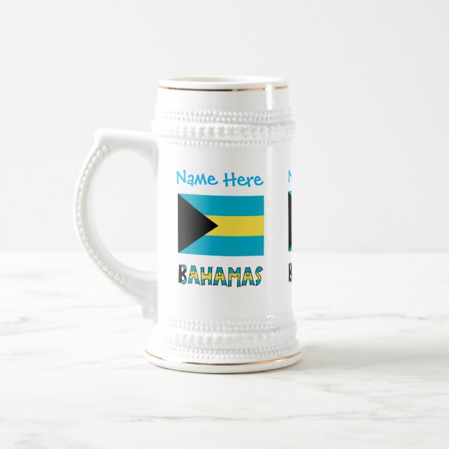 Bahamas Bahaman Flagga Blue Personalization Sejdel (Vänster)