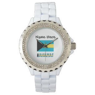 Bahamas Bahaman Flagga Personlig Armbandsur