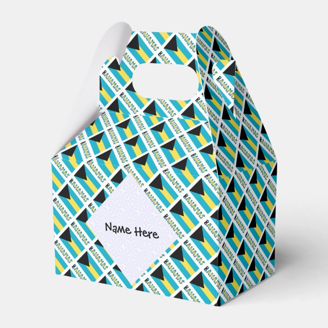 Bahamas Bahamansk flag kaklad Personlig  Presentaskar (Framsidan Sidan)