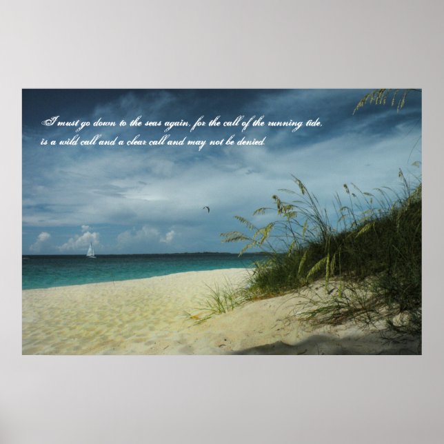 Bahamas Beach Seafarers Dikt Poster (Framsidan)