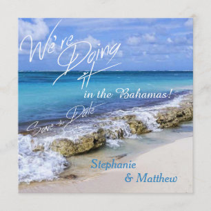 Bahamas Beach Wedding Spara datumet