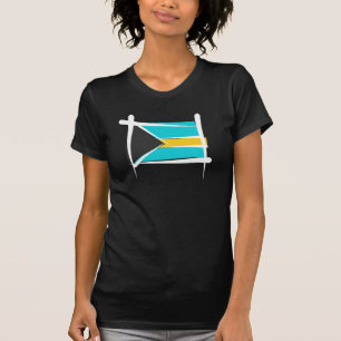 Bahamas borstar flagga tee shirt