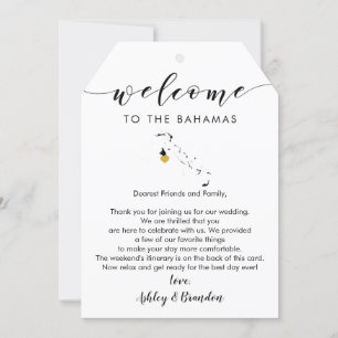 Bahamas Bröllop Välkommen Märkre, Brev Itinerary