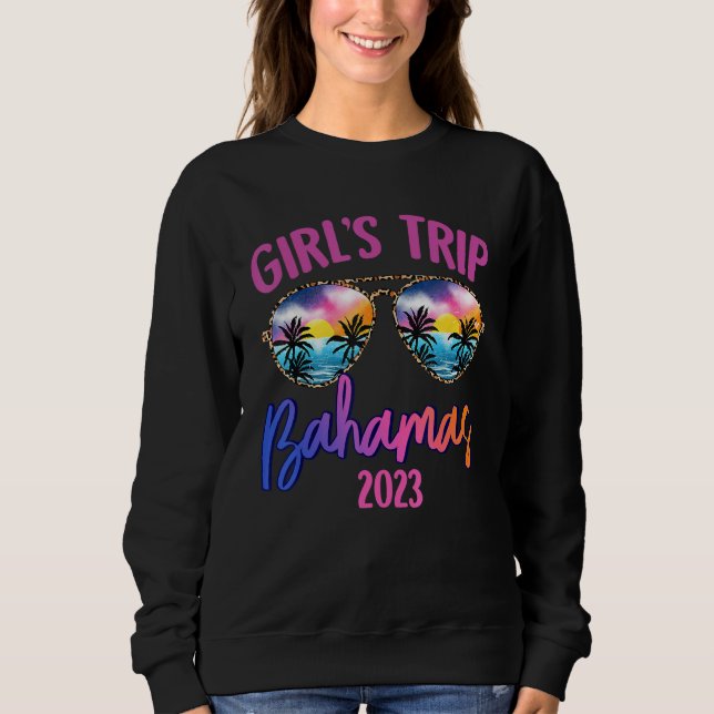 Bahamas Caribe 2023 Girls Trip Sunglasses Summer G T Shirt (Framsida)