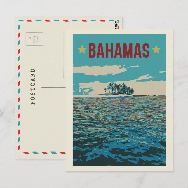 Bahamas Carribobe, typiskt vykort för landskapet (Fram/baksida)