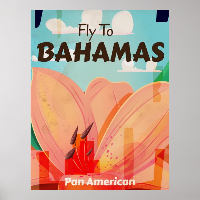 Bahamas Classic vintage resor poster (Framsidan)