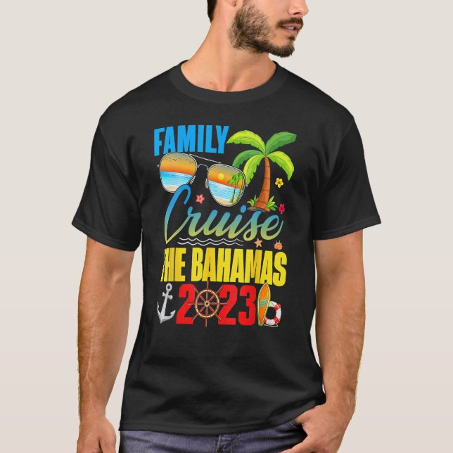 Bahamas Cruise 2023 Family Friends Group Vacation T Shirt (Framsida)