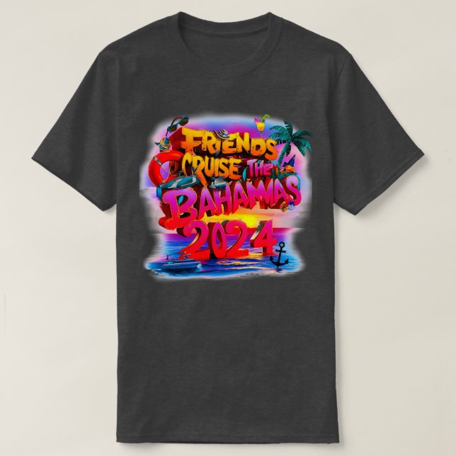 Bahamas Cruise 2024 Family Friends Group Vacation T Shirt (Design framsida)
