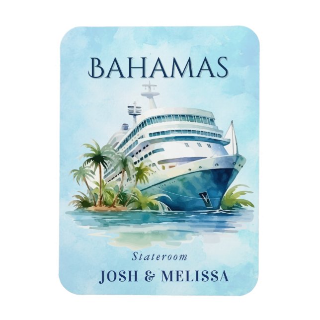 Bahamas Cruise Frakt Stateroom Magnet (Vertikal)