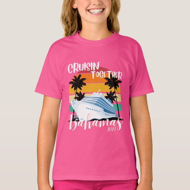Bahamas Cruise sea 2023 Family Friend Group Travel T Shirt (Framsida)