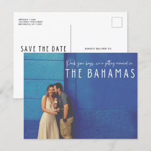 Bahamas Destination Bröllopsfoto Spara datum Meddelande Vykort