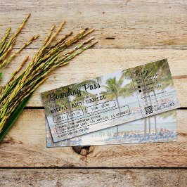 Bahamas Destinationsboardingpass Bröllop Inbjudningar