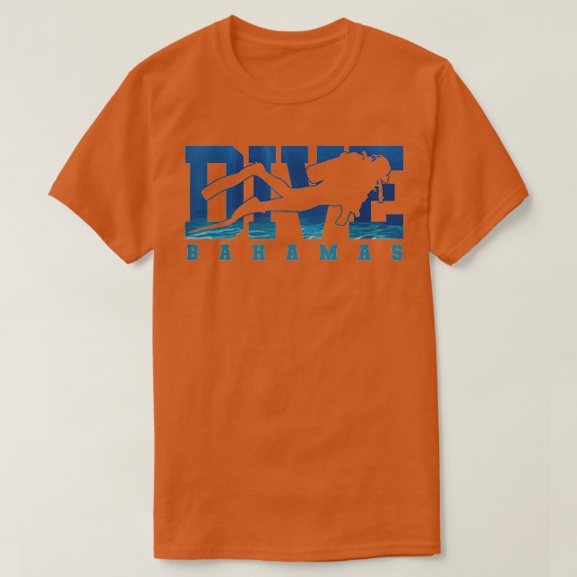 Bahamas Dyka Souvenir Diver Gift T Shirt (Design framsida)