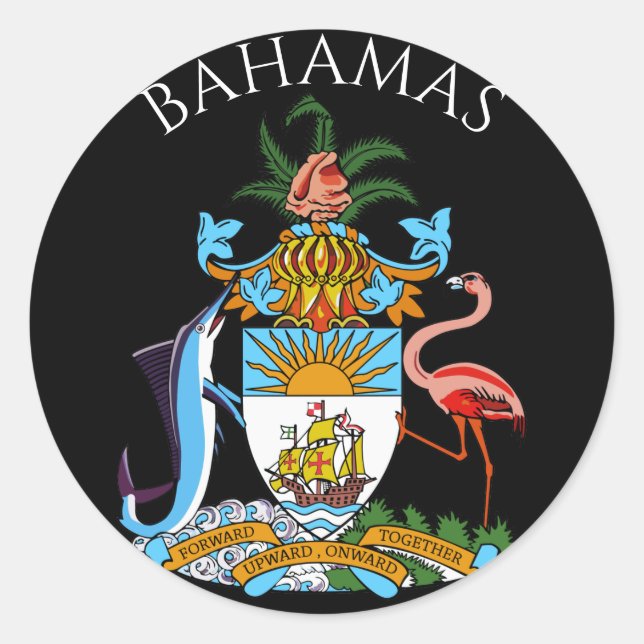bahamas emblem runt klistermärke (Framsida)
