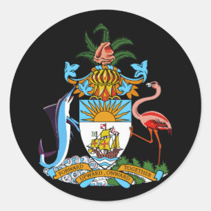 bahamas emblem runt klistermärke