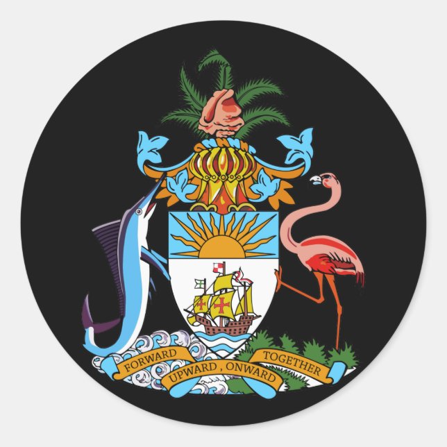 bahamas emblem runt klistermärke (Framsida)