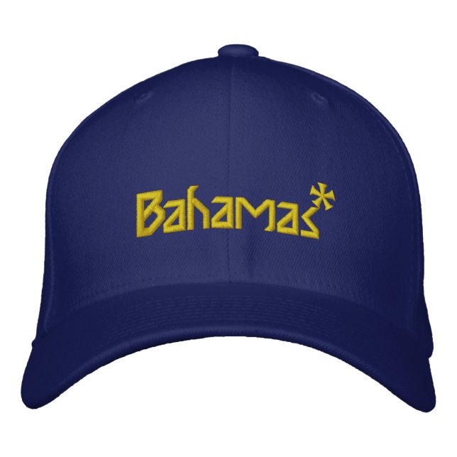 Bahamas Embroized Baseball Cap Broderad Keps (Framsida)